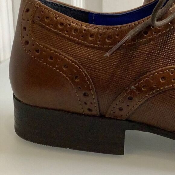 RED TAPE CARN 2 BROGUE MENS BROWN LEATHER LACE UP SHOES SIZE 9 - Picture 11 of 13